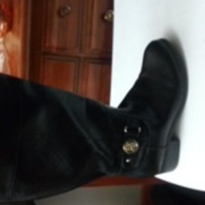 Black wide Cafe boots